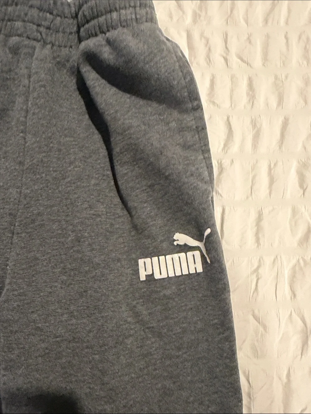 Converse & Puma Kids Gray Sweatpants - Light & Dark Gray Pair